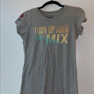 BACARDI T-SHIRT WOMENS SIZE S GREY SUMMER TEE